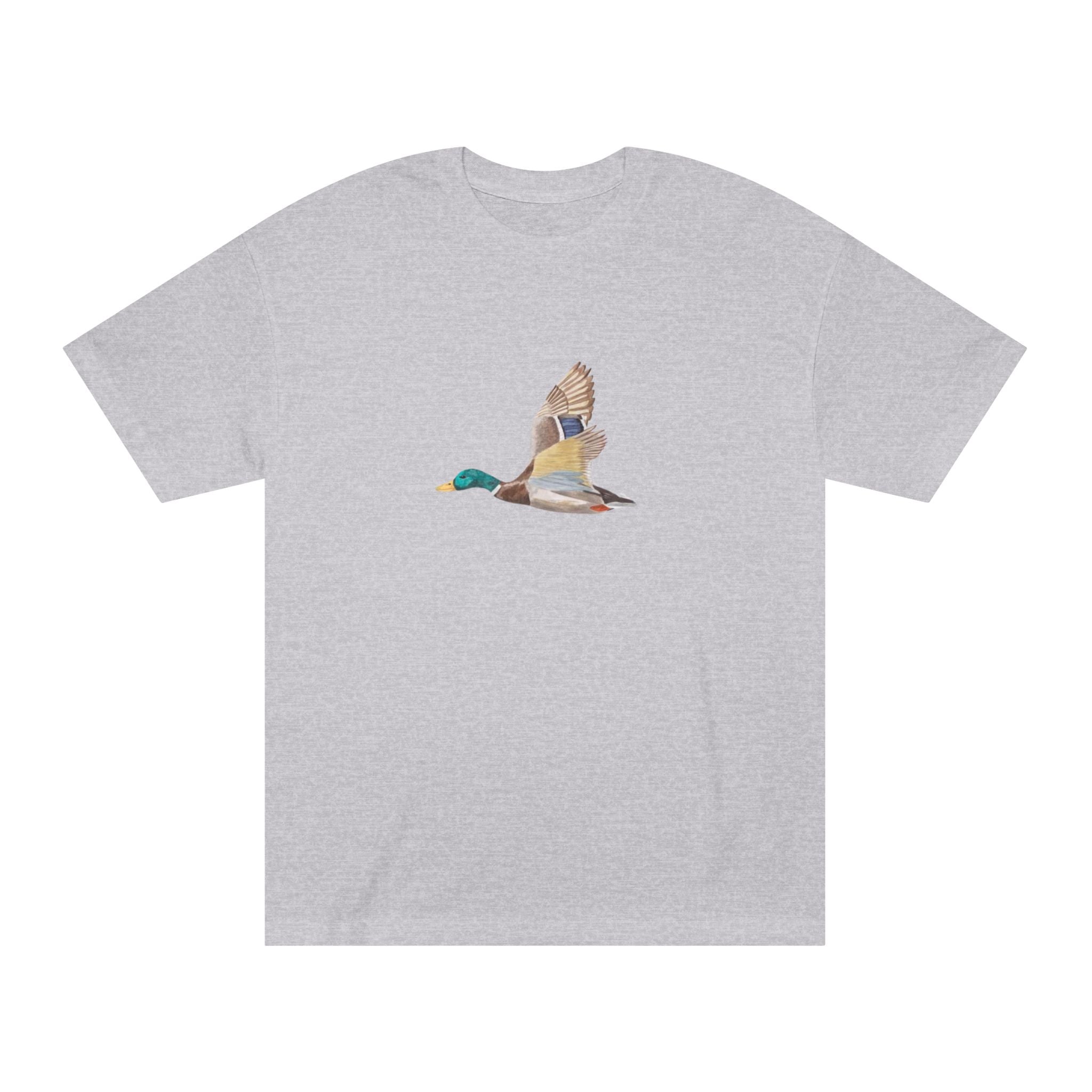 Mallard Duck Flight T-Shirt — Minimal Nature Tee for Birdwatchers & Outdoors