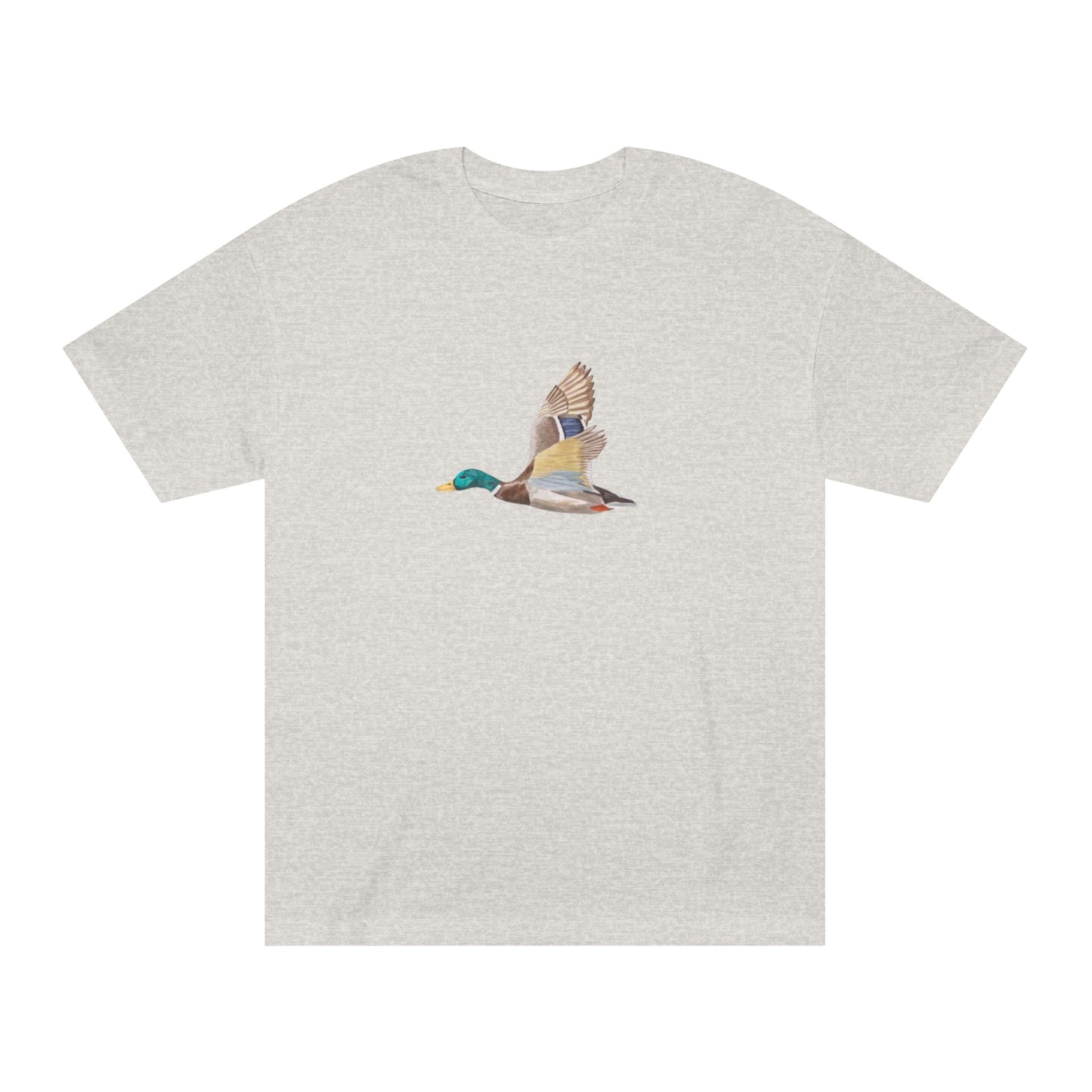 Mallard Duck Flight T-Shirt — Minimal Nature Tee for Birdwatchers & Outdoors
