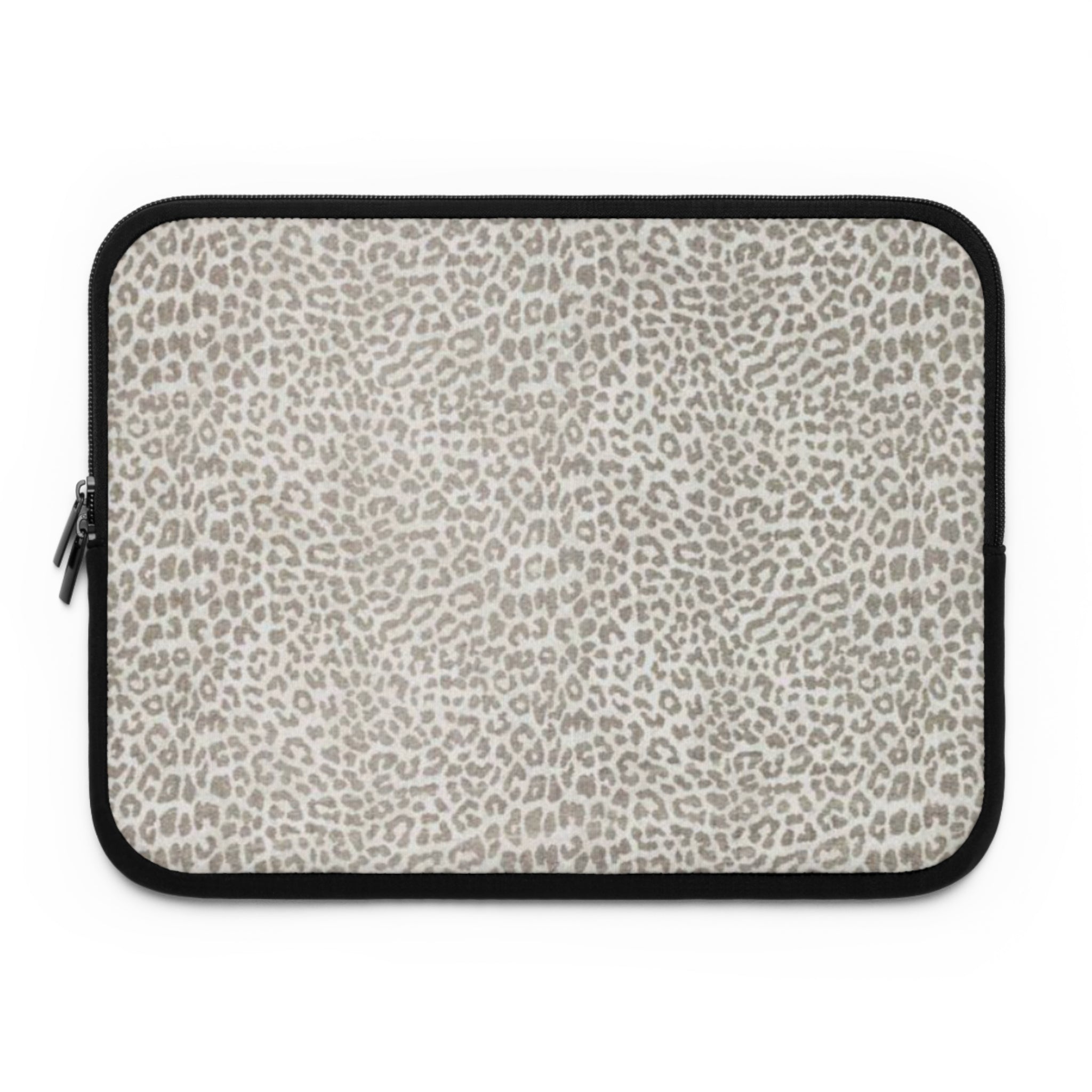 Neutral Leopard Print Laptop Sleeve — Slim Protective Case for 13"-15" Laptops